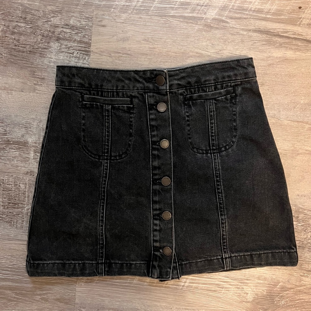 Black Denim skirt
